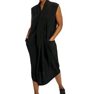 DUBGEE Black Sleeveless Flowy Dress
